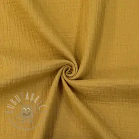 Dvojna gaza/muslin dark ochre ORGANIC
