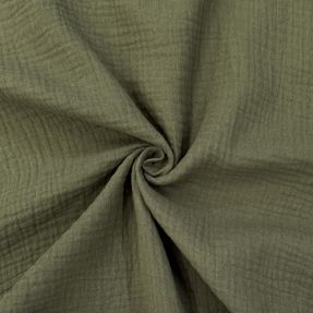 Dvojna gaza/muslin dark moss green ORGANIC