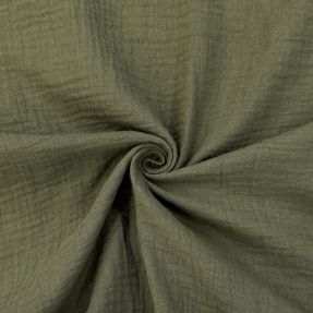 Dvojna gaza/muslin dark moss green