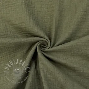 Dvojna gaza/muslin dark moss green