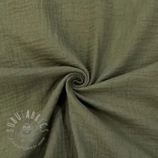 Dvojna gaza/muslin dark moss green
