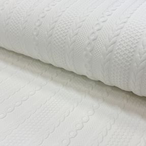 Pletenina jacquard Cable white