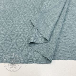Pletenina jacquard Diamond ocean blue
