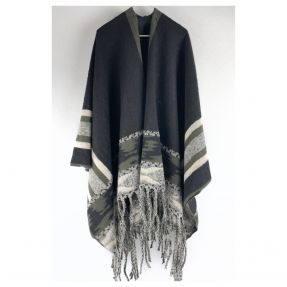 Poncho PRATO boiled wool design C