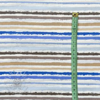 Pamučna tkanina Small stripes Snoozy old blue