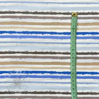 Pamučna tkanina Small stripes Snoozy old blue