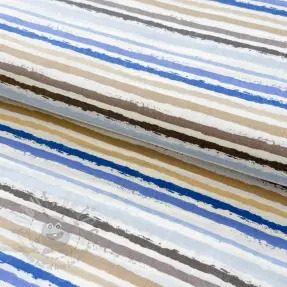 Pamučna tkanina Small stripes Snoozy old blue