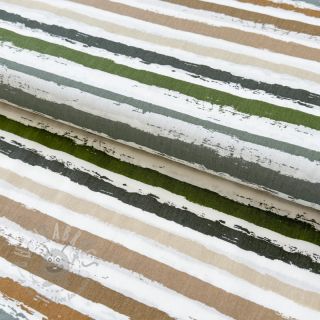Pamučna tkanina Big stripes Snoozy old green