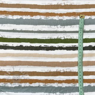 Pamučna tkanina Big stripes Snoozy old green