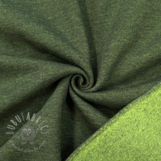 Kosmatena prevešanka MELANGE bottle green