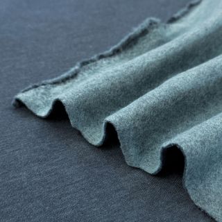 Kosmatena prevešanka MELANGE dark petrol