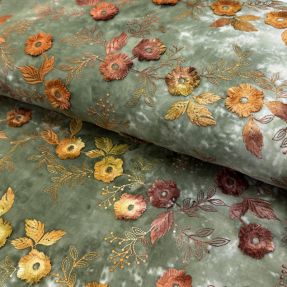 Bombažna tkanina TIE DYE EMBROIDERY Poppy design O