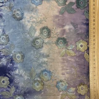 Bombažna tkanina TIE DYE EMBROIDERY Poppy design T