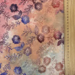Bombažna tkanina TIE DYE EMBROIDERY Poppy design R