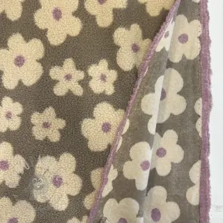 Plaščevina TEDDY JACQUARD Flowers taupe/beige