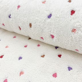 Plaščevina TEDDY Tossed hearts multi