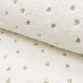 Plaščevina TEDDY Tossed hearts gold