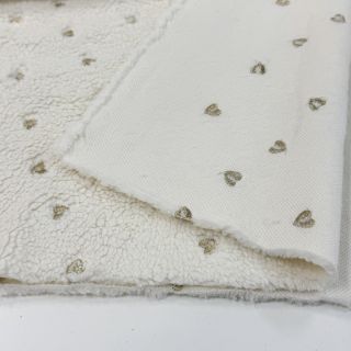 Plaščevina TEDDY Tossed hearts gold