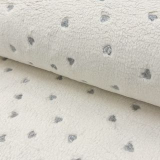 Plaščevina TEDDY Tossed hearts silver