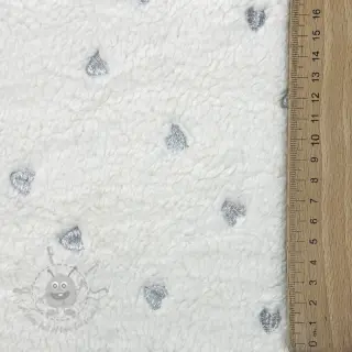 Plaščevina TEDDY Tossed hearts silver