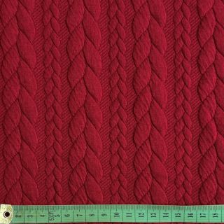 Pletenina jacquard Cably dark red