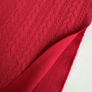 Pletenina jacquard Cably dark red