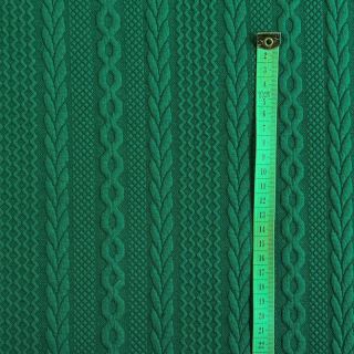 Pletenina jacquard Cable forest green