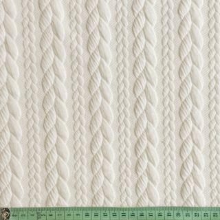 Pletenina jacquard Cably off white