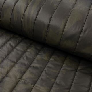 Prešita tkanina Camouflage army green