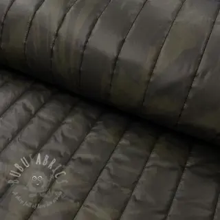Prešita tkanina Camouflage army green