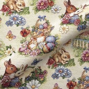 Dekorativno blago GOBELIN PREMIUM Blossom Bunny Garden