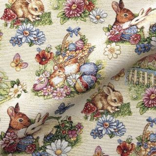 Dekorativno blago GOBELIN PREMIUM Blossom Bunny Garden