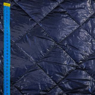 Prešita tkanina Shine dark navy