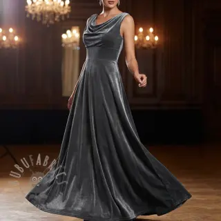 Elastičen žamet VELVET STRETCH dark grey
