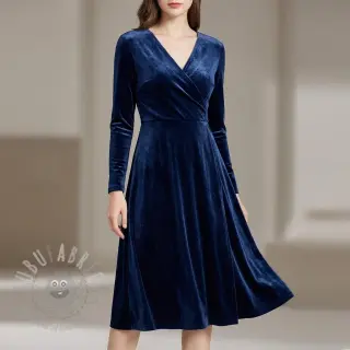 Elastičen žamet VELVET STRETCH navy