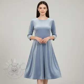 Elastičen žamet VELVET STRETCH light blue