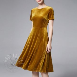 Elastičen žamet VELVET STRETCH camel