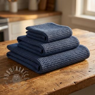 Bombažni vafel tkanja dark jeans