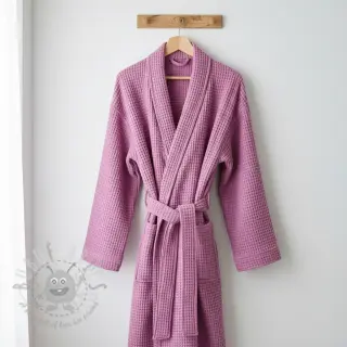Bombažni vafel tkanja pink