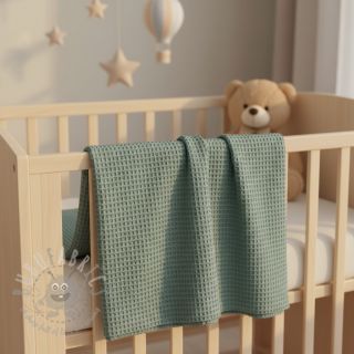 Bombažni vafel tkanja cyan