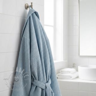 Bombaž z vafelj tkanja blue heaven