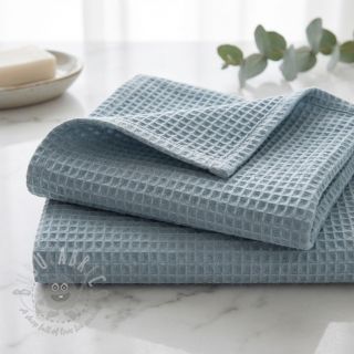 Bombaž z vafelj tkanja blue heaven