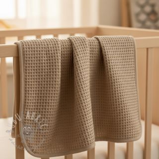 Bombažni vafel tkanja khaki