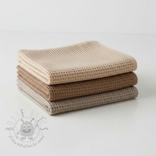 Bombažni vafel tkanja khaki