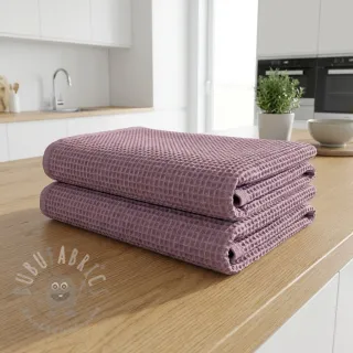 Bombažni vafel tkanja old purple