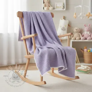 Bombaž z vafelj tkanja bright lilac