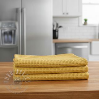 Bombažni vafel tkanja soft yellow