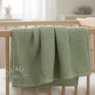 Bombaž z vafelj tkanja dark mint