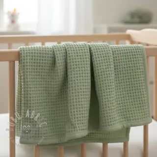 Bombaž z vafelj tkanja dark mint