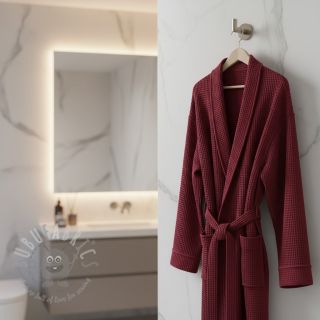 Bombaž z vafelj tkanja bordeaux